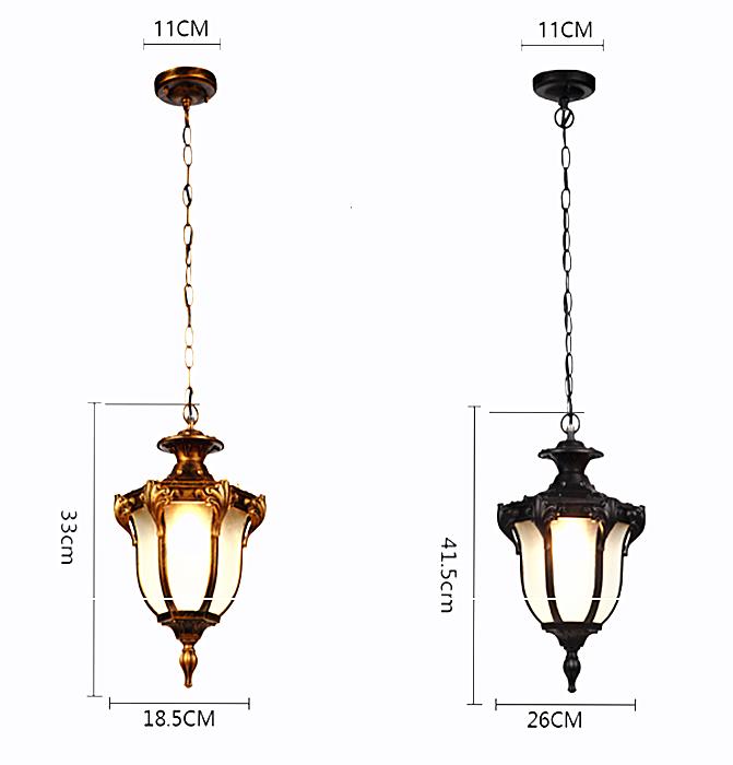 Pendant Lantern Classical Hanging Chandelier Light s LED Bulb
