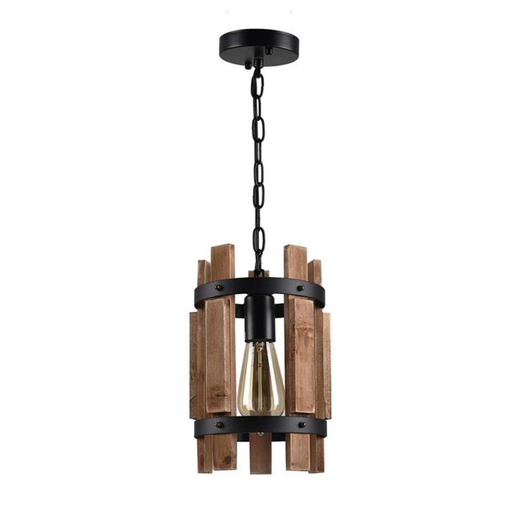 Malý chandelier, retropriemyselný štýl dreva Chandelier