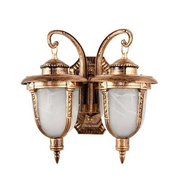 Retro-bronzové vonkajšie stenové svietidlo s dvojitou hlavou, vododorné stenové svietidlo, verančové svietidlo, vonkajšie stolové svietidlo